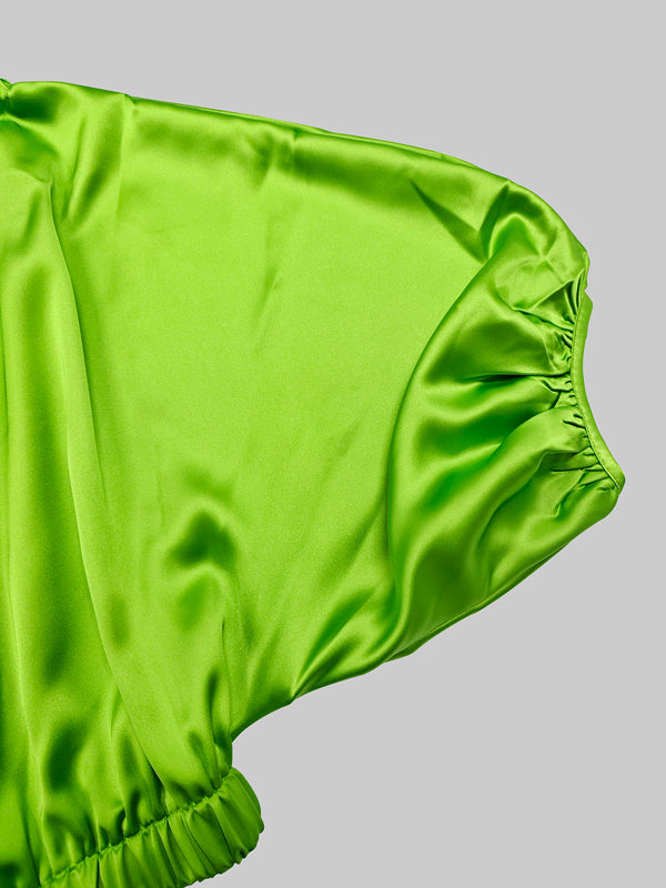 Solid Color Split-Joint Batwing Sleeves Loose Off-The-Shoulder Blouses