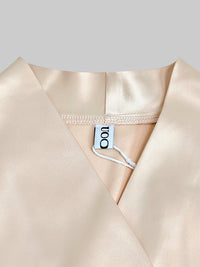 Cap Sleeve Loose Buttoned Solid Color V-Neck Vest Top