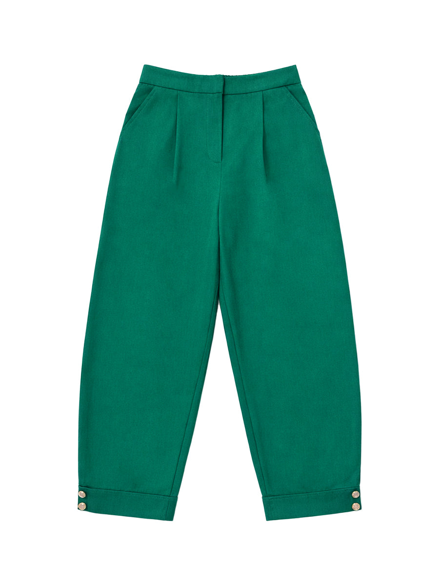 High Waisted Wide Leg Pleated Split-Joint Pants Trousers