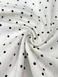 False Two Sleeveless Contrast Color Polka Dot See-Through Spaghetti-Neck Midi Dresses Slip Dress