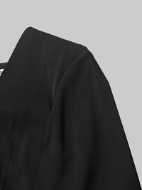 Cape Split-Joint Tied Waist V-Neck Mini Dresses