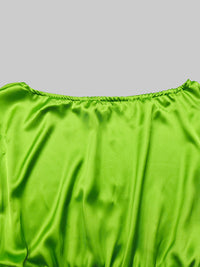 Solid Color Split-Joint Batwing Sleeves Loose Off-The-Shoulder Blouses