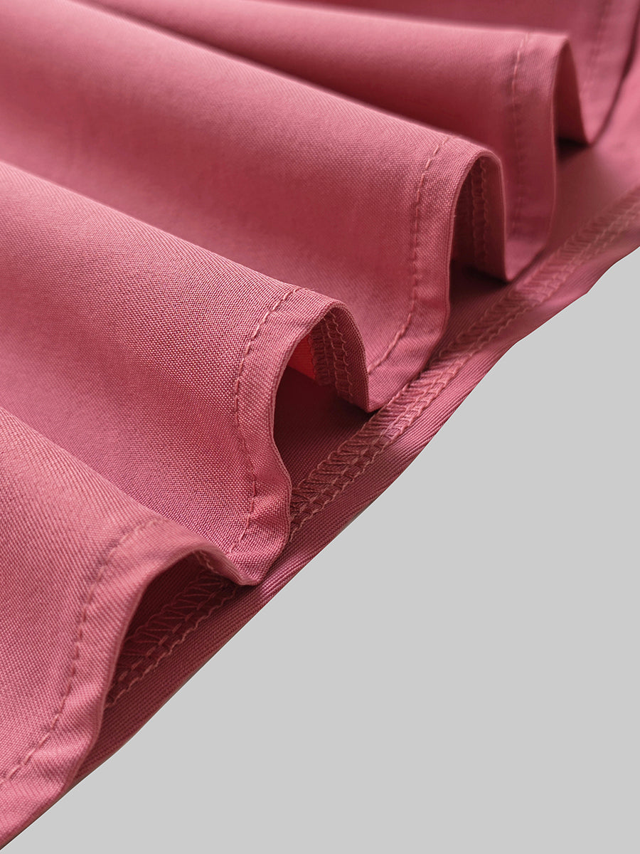 Long Sleeves Wrap Asymmetric Knot Pleated Lapel Blouses&Shirts Tops