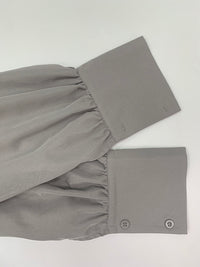 Long Sleeves Loose Solid Color Split-Joint Split-Side Lapel Maxi Dresses Shirt Dress