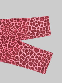 Leopard Long Sleeves Skinny High Neck T-Shirts Tops