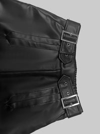 Belted Solid Color A-Line Loose Skirts Bottoms