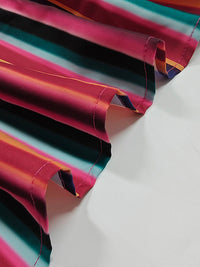 Split-Joint Striped Long Sleeves Loose Lapel Shirt Dress Maxi Dresses