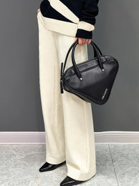 Solid Color High Waisted Loose Trousers Pants