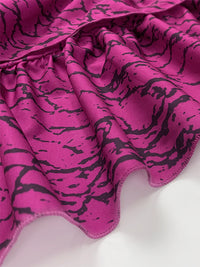 Flared Sleeves Half Sleeves Asymmetric Layered Pleated Printed Ruffle Trim Round-Neck Maxi Dresses