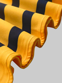 Flower Print Split-Joint A-Line Flared Sleeves Mock Neck Midi Dresses