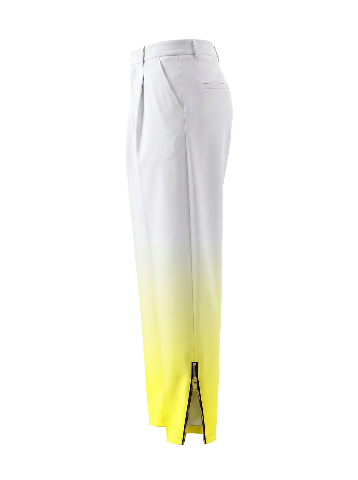 Wide Leg Gradient Pockets Zipper Pants Trousers