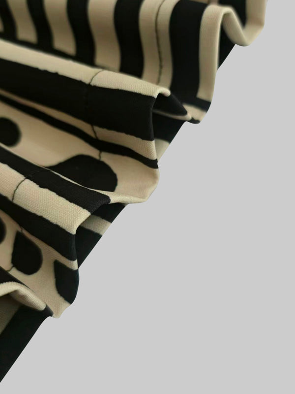 Loose Wide Leg Polka-Dot Striped Casual Pants Bottoms Trousers