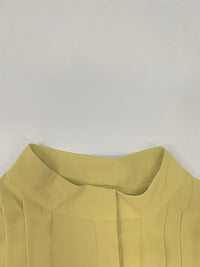 A-Line Long Sleeves Buttoned Pleated Pockets Solid Color Tied Waist V-Neck Maxi Dresses