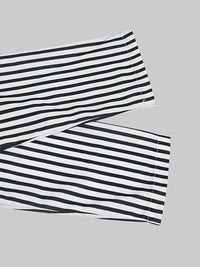 A-Line Loose Asymmetric Split-Joint Striped V-Neck Maxi Dresses Shirt Dress