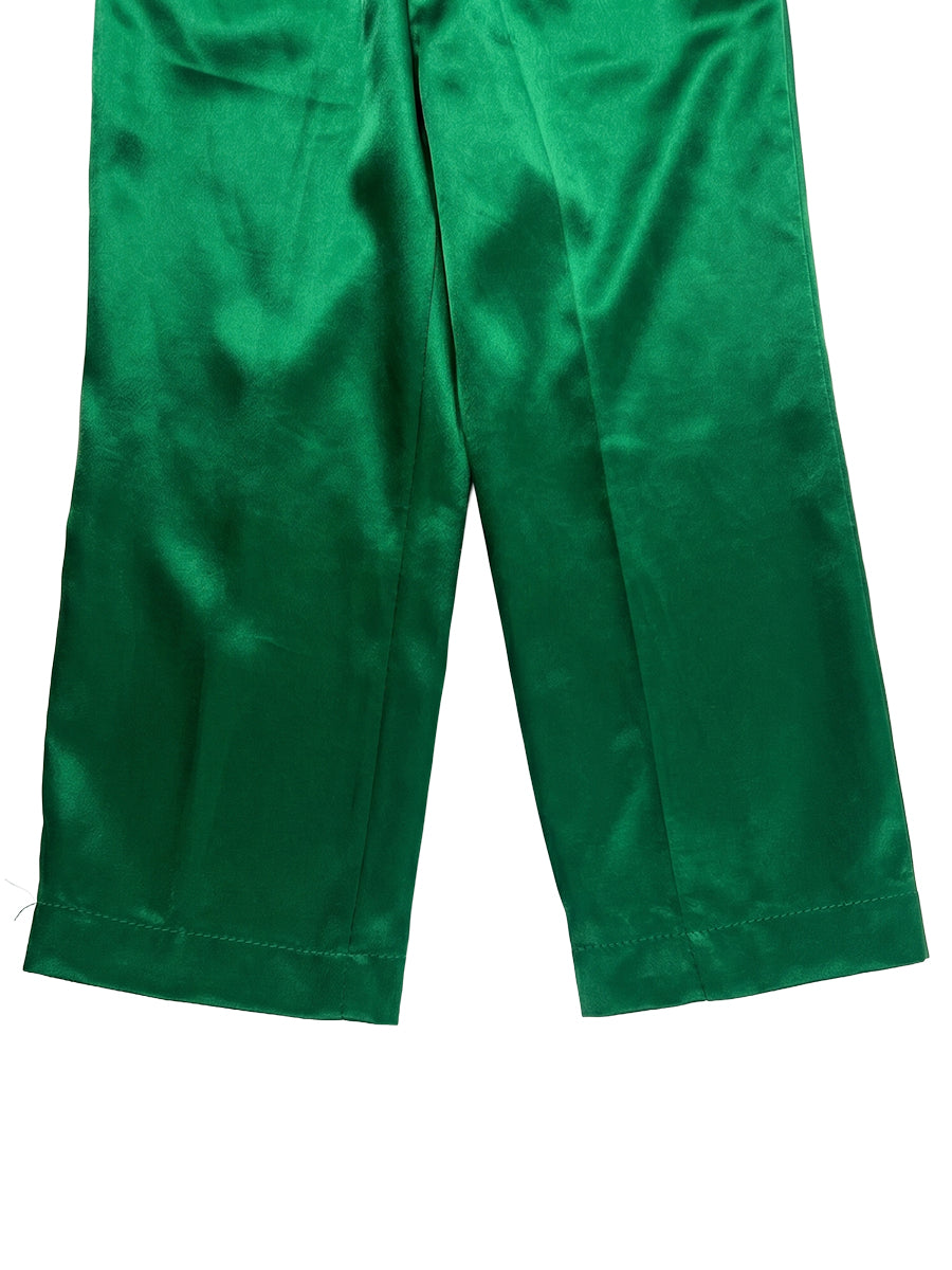 Buttoned Contrast Color Ruffled Split-Joint Elasticated Waist High Waisted Lapel Blouses&Shirts Tops Blazer