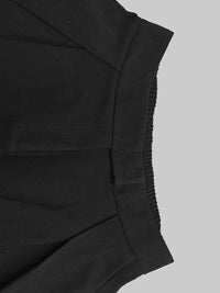 Pleated Solid Color High Waisted Loose Pants