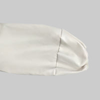 Puff Sleeves Contrast Color Split-Joint Zipper Stand Collar Jackets&Coats