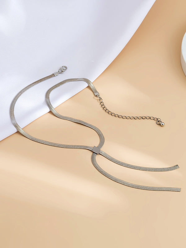 Hollow Solid Color Necklaces Accessories