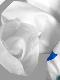 A-Line Half Sleeves Contrast Color Stand Collar Mini Dresses