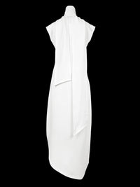 Solid Color Split-Side Loose Sleeveless Shawl Collar Maxi Dresses