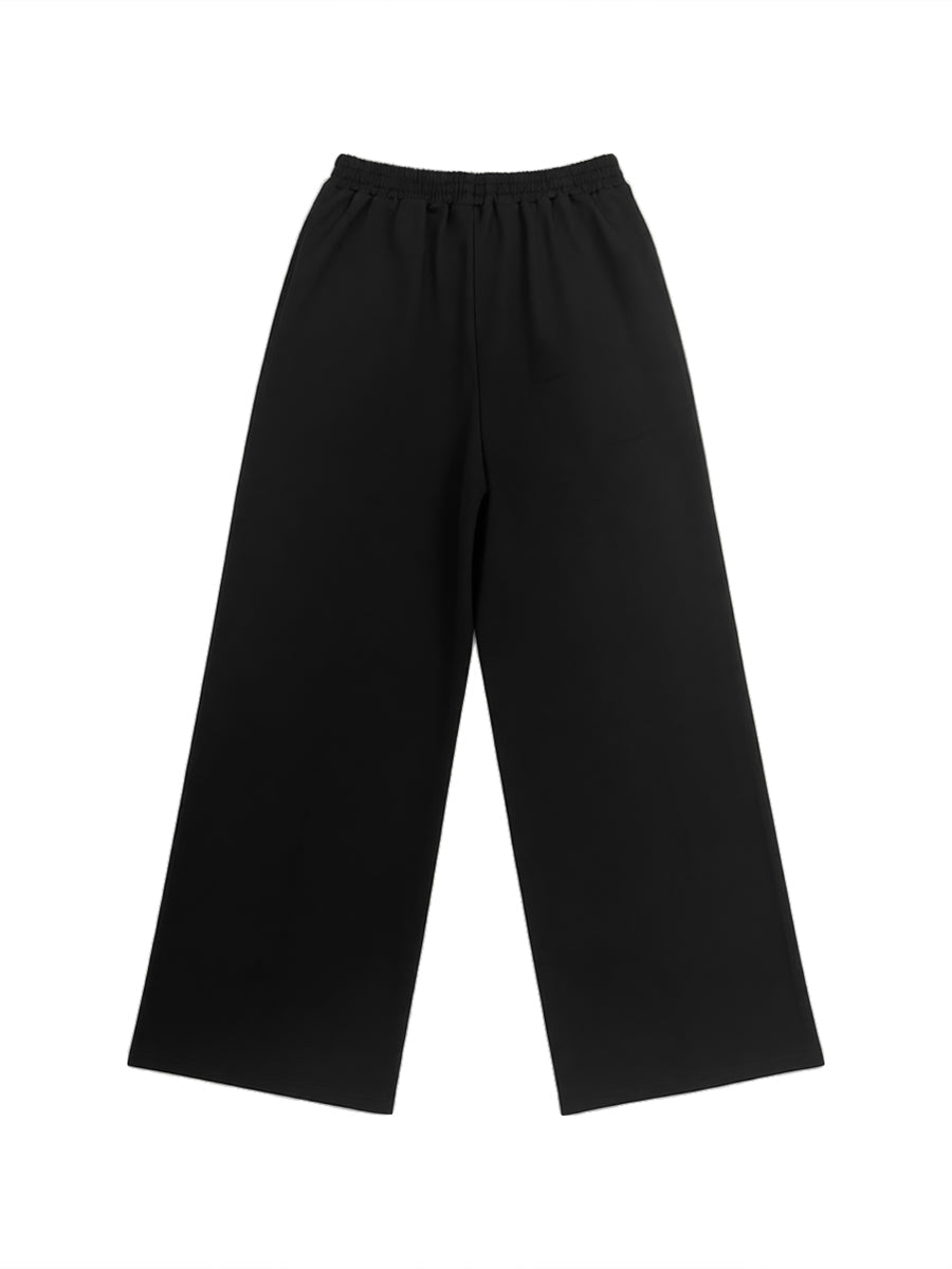 Loose Printed Solid Color Casual Pants Bottoms Trousers