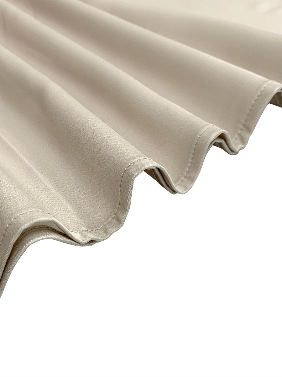 Long Sleeves Loose Floral Printed Pleated Split-Joint V-Neck Jumpsuits