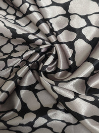 Long Sleeves Loose Buttoned Contrast Color Snakeskin Printed Lapel Blouses&Shirts Tops