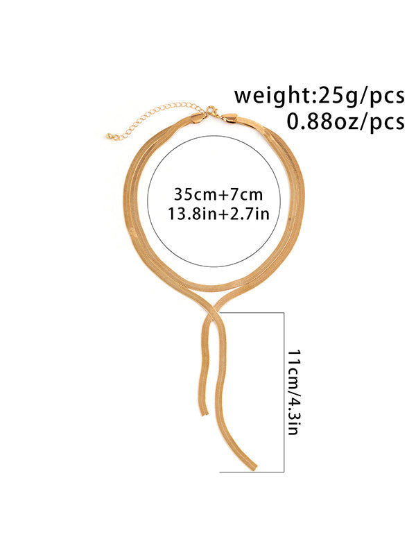 Hollow Solid Color Necklaces Accessories