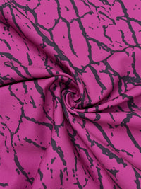 Flared Sleeves Half Sleeves Asymmetric Layered Pleated Printed Ruffle Trim Round-Neck Maxi Dresses