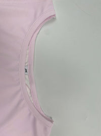 Short Sleeves Skinny Flower Print Split-Front Round-Neck T-Shirts Tops