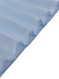 Gauze Pleated Solid Color Split-Joint Sleeveless Boat Neck Maxi Dresses Evening Dresses