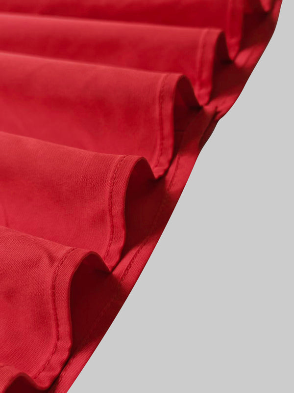 Puff Sleeves Bowknot Solid Color Stand Collar Blouses&Shirts Tops