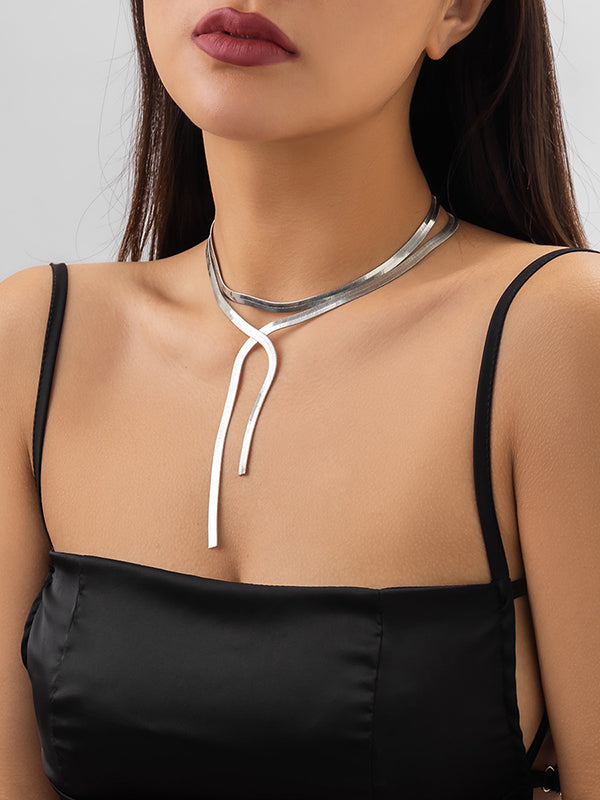 Hollow Solid Color Necklaces Accessories