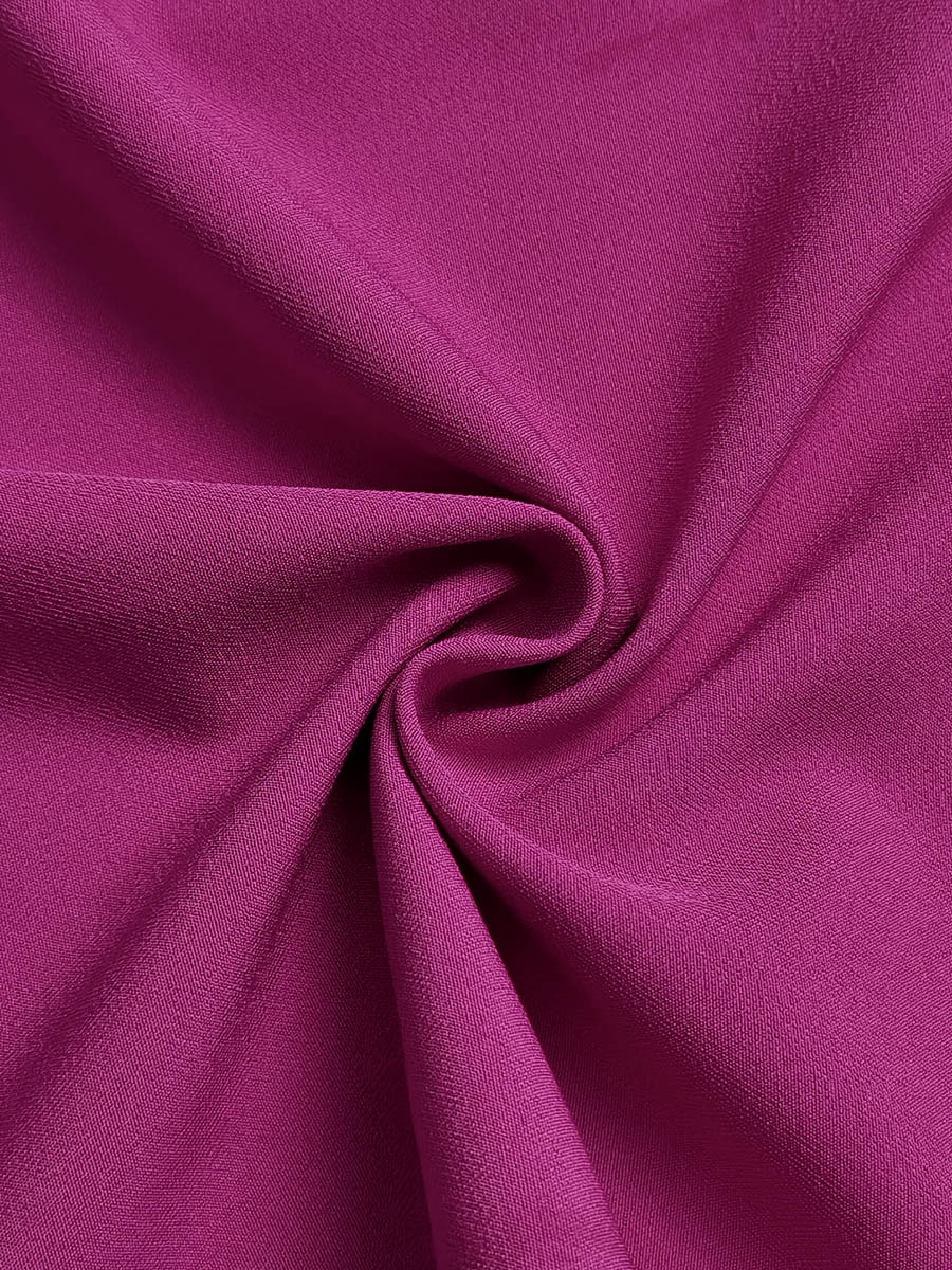 Long Sleeves Loose Pleated Solid Color Split-Joint Tiered Round-Neck Maxi Dresses