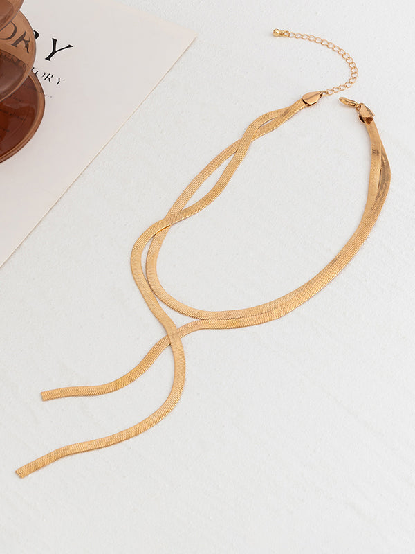 Hollow Solid Color Necklaces Accessories