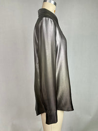 Buttoned Gradient Long Sleeves Lapel Blouses&shirts Tops