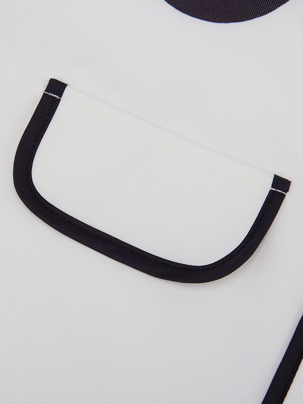 Long Sleeves Loose Contrast Color Flower Print Split-Joint Stand Collar Jackets Outerwear Woolen Coat