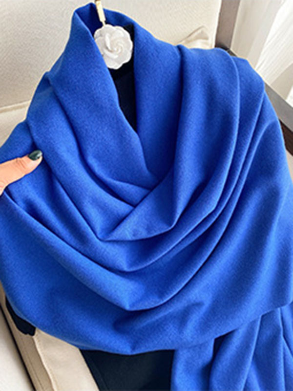 Solid Color Tasseled Scarf Scarfs&Hats