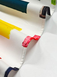 A-Line Loose Contrast Color Pockets Split-Side Round-Neck Midi Dresses