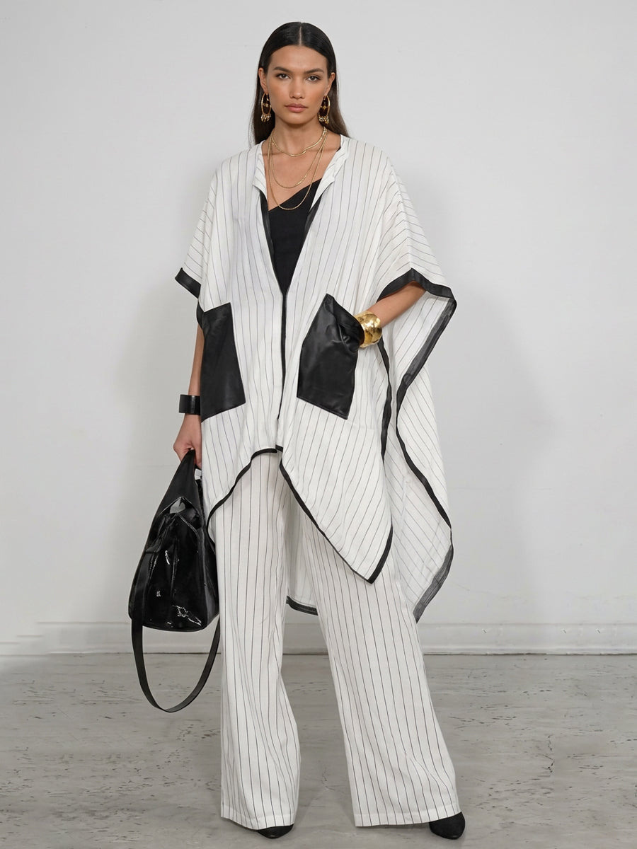 Loose Wide Leg Striped Pants Trousers