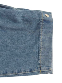 Elasticity Pockets Solid Color Loose Trousers Jean Pants Bottoms