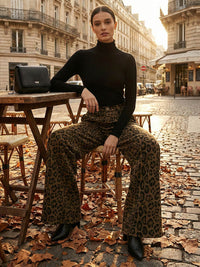 Urban Leopard Patchwork Wide Leg Pants