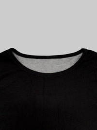 Asymmetric Floral Long Sleeves Round-Neck Maxi Dresses