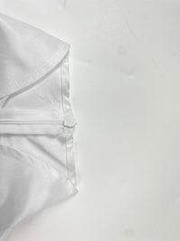 Half Sleeves Loose Elasticity Printed Split-Front Stand Collar Maxi Dresses