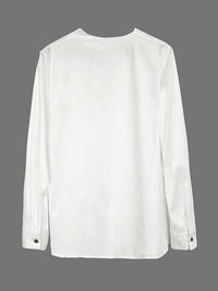 Long Sleeves Asymmetric Buttoned Split-Front Blouses&Shirts Tops