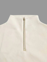 Long Sleeves Loose Flower Print High Neck 1 Piece Cape