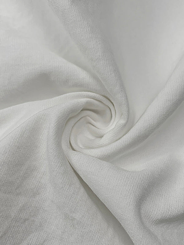 High Waisted Loose Elasticity Solid Color Split-Joint Pants Trousers