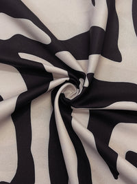 Long Sleeves Wide Leg Split-Joint Tied Waist Zebra Printed Lapel Jumpsuits