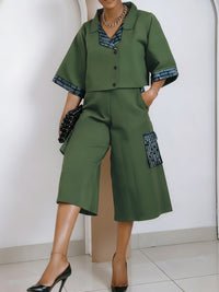 High Waisted Loose Contrast Color Pockets Split-Joint Shorts Bottoms