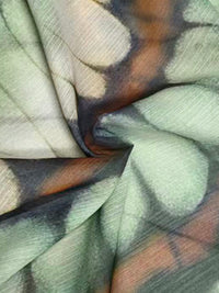 Balloon Sleeves Long Sleeves Big Hemline Contrast Color Pleated Print Zipper Stand Collar Maxi Dresses